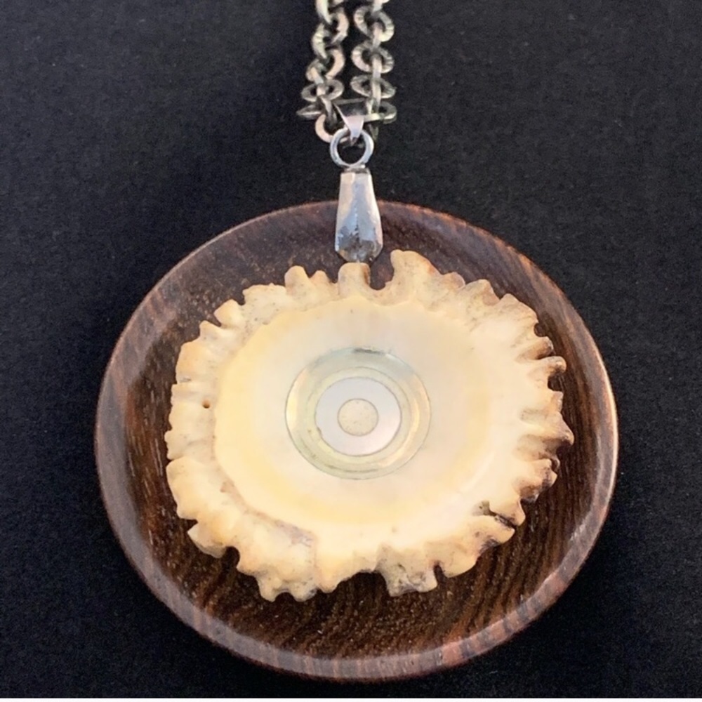Hand crafted Wood & Antler Statement Necklace!